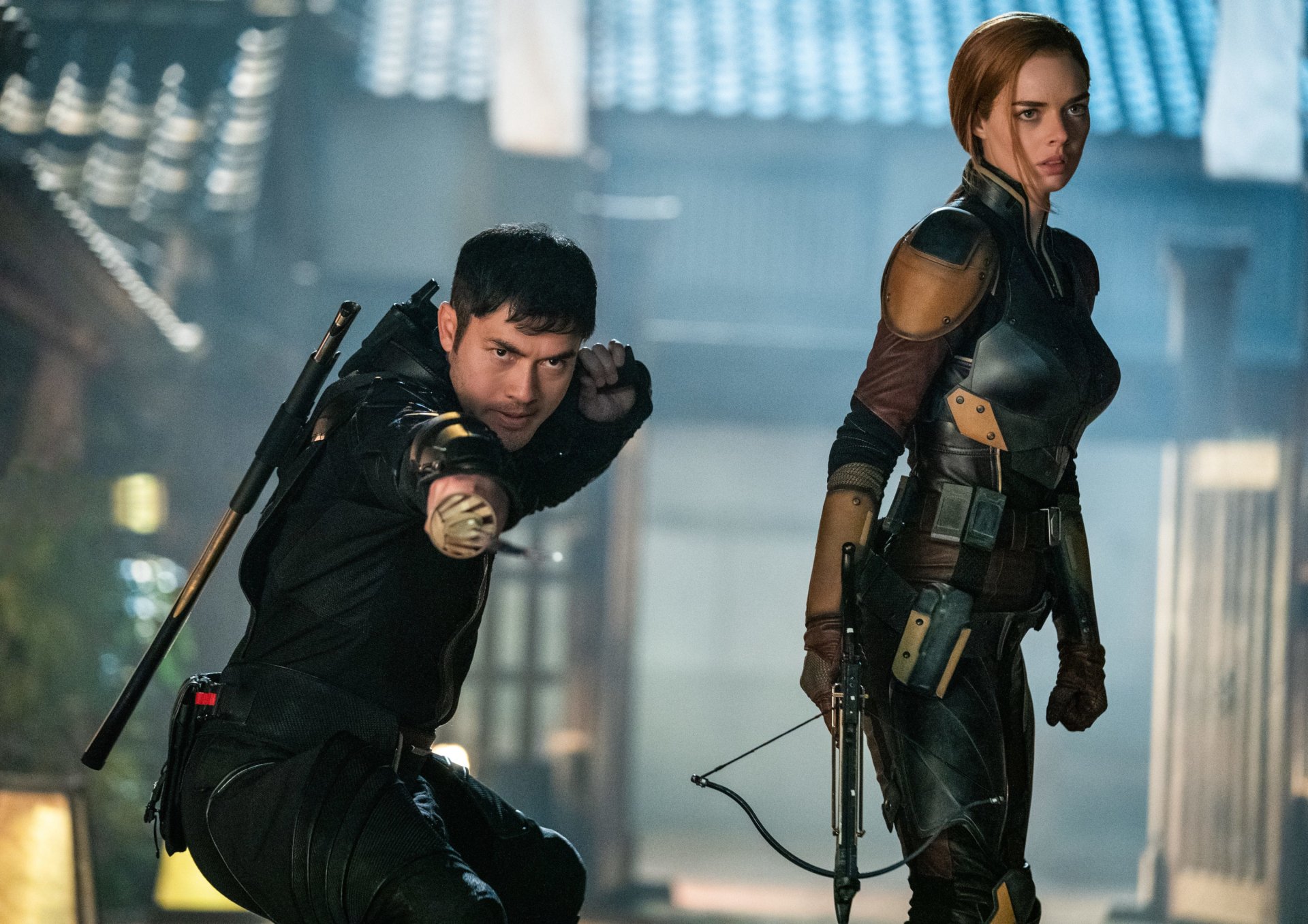 Download Snake Eyes (G.I. Joe) Henry Golding Scarlett (G.I. Joe) Samara Weaving Movie Snake Eyes: G.I. Joe Origins HD Wallpaper