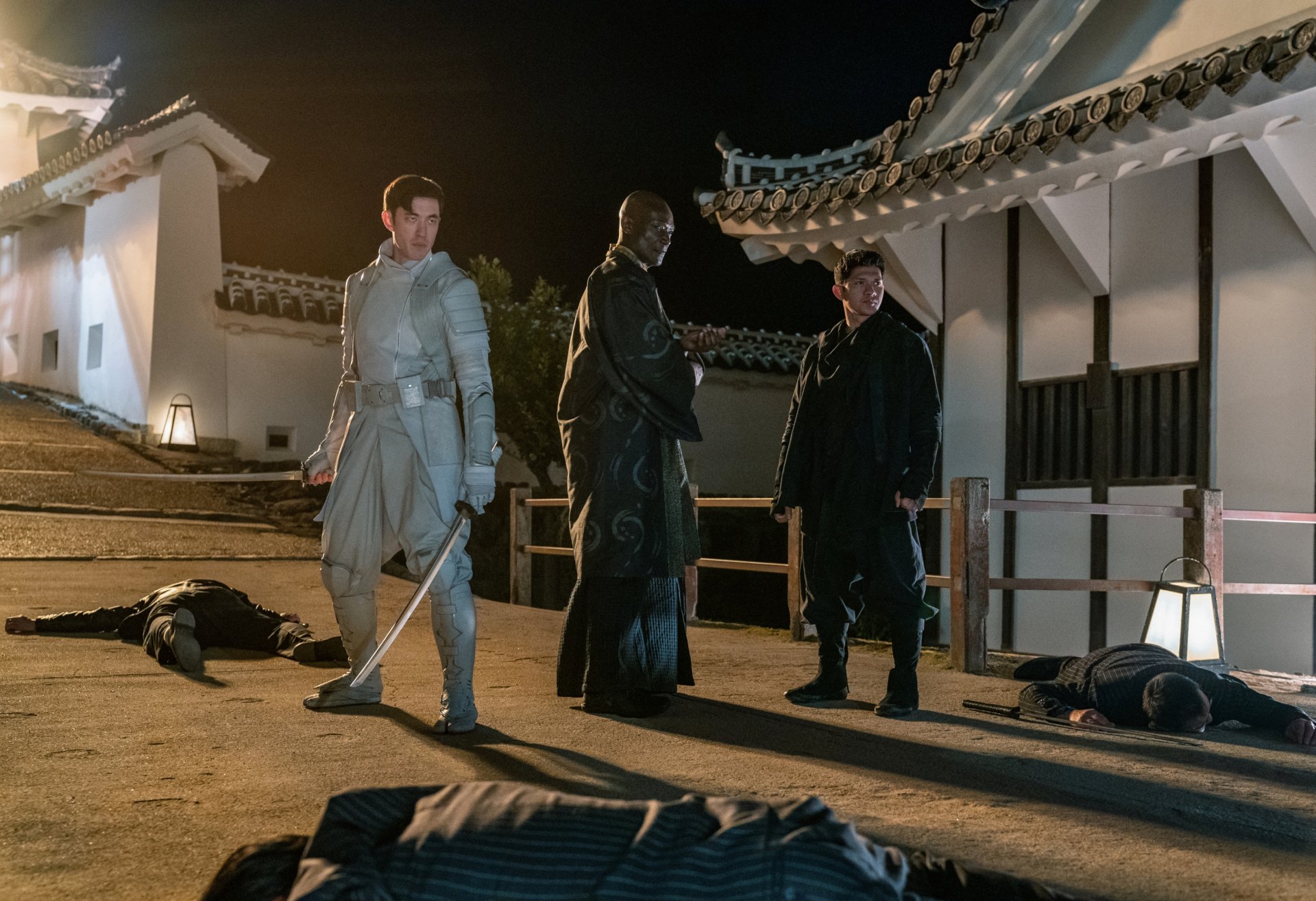 Download Blind Master Peter Mensah Snake Eyes (G.I. Joe) Henry Golding Storm Shadow (G.I. Joe) Andrew Koji Movie Snake Eyes: G.I. Joe Origins HD Wallpaper