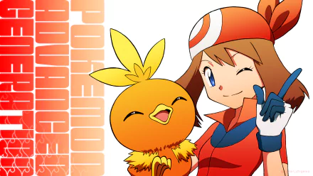 Torchic (Pokemon) May (Pokémon) Anime Pokémon HD Desktop Wallpaper | Background Image