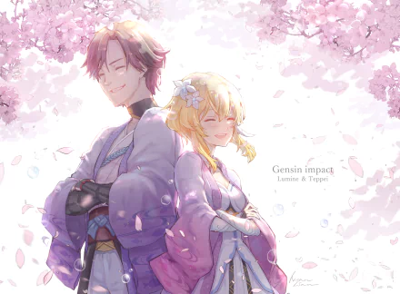 Teppei (Genshin Impact) Lumine (Genshin Impact) video game Genshin Impact HD Desktop Wallpaper | Background Image