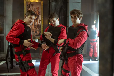 Money Heist Palermo (La Casa De Papel) Rodrigo de la Serna Denver (La Casa De Papel) Jaime Lorente Río (La Casa De Papel) Miguel Herrán TV Show HD Desktop Wallpaper | Background Image