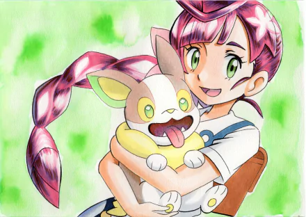 Yamper (Pokémon) Chloe (Pokémon) Anime Pokemon HD Desktop Wallpaper | Background Image