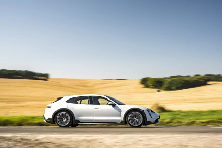white car vehicle Porsche Taycan 4S HD Desktop Wallpaper | Background Image