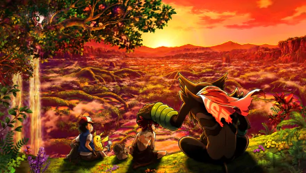 Coco (Pokémon) Ash Ketchum Pikachu Anime Pokémon the Movie: Secrets of the Jungle HD Desktop Wallpaper | Background Image