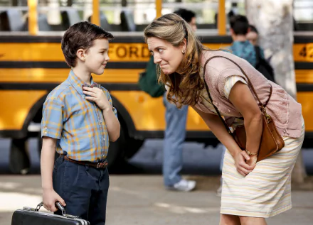 Mary Cooper Zoe Perry Sheldon Cooper Iain Armitage TV Show Young Sheldon HD Desktop Wallpaper | Background Image