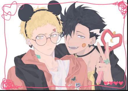 Kei Tsukishima Tetsurō Kuroo Anime Haikyū!! HD Desktop Wallpaper | Background Image