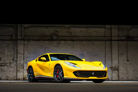 yellow car supercar vehicle Ferrari 812 Superfast HD Desktop Wallpaper | Background Image