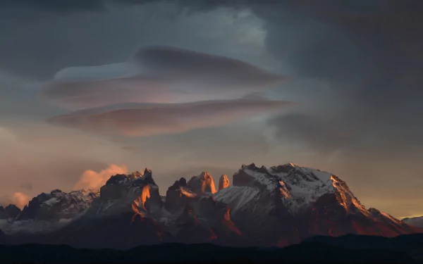  Lenticular clouds, Torres del Paine, Chile by Marc Thunis