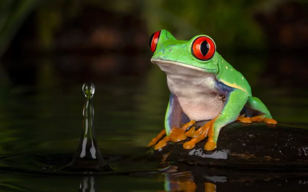 amphibian frog Animal red-eyed tree frog HD Desktop Wallpaper | Background Image