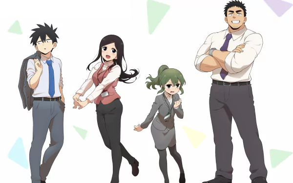 Touko Sakurai Souta Kazama Harumi Takeda Futaba Igarashi Anime My Senpai is Annoying HD Desktop Wallpaper | Background Image