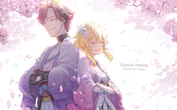 Teppei (Genshin Impact) Lumine (Genshin Impact) video game Genshin Impact HD Desktop Wallpaper | Background Image