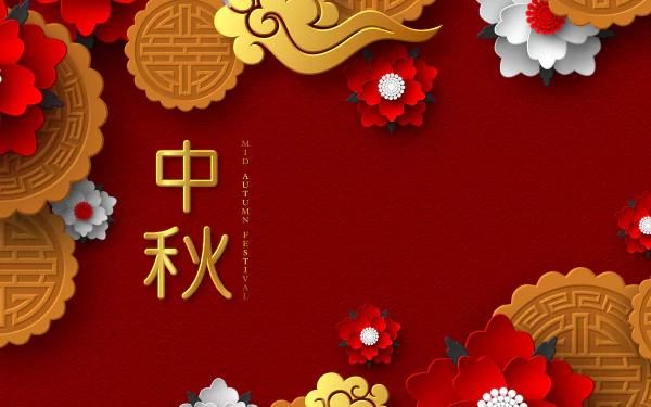 Moon Festival holiday Mid-Autumn Festival HD Desktop Wallpaper | Background Image
