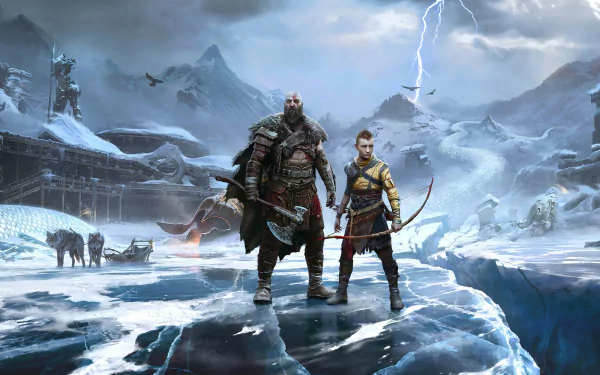 Atreus (God Of War) Kratos (God Of War) video game God of War: Ragnarök HD Desktop Wallpaper | Background Image