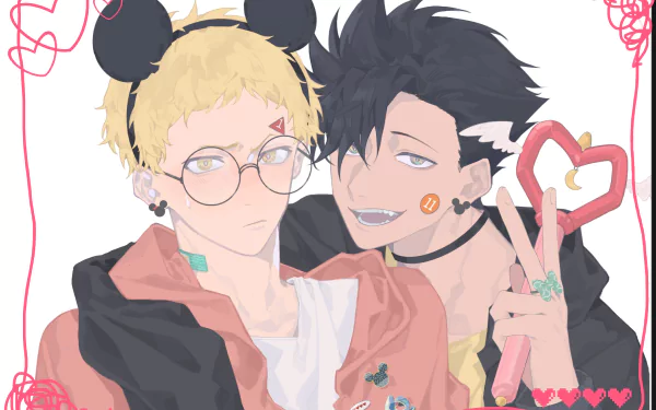 Kei Tsukishima Tetsurō Kuroo Anime Haikyū!! HD Desktop Wallpaper | Background Image