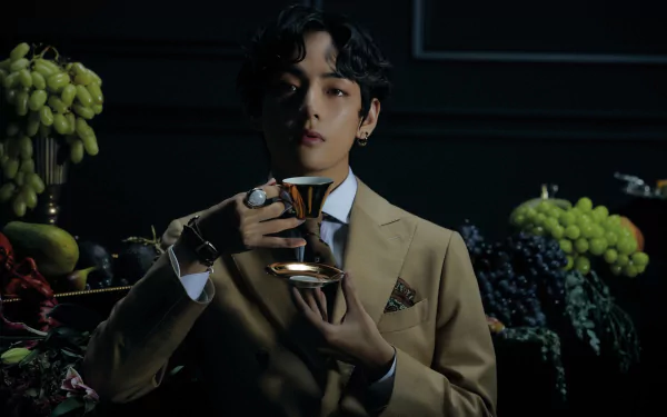 singer K-pop V (Kim Taehyung) music BTS HD Desktop Wallpaper | Background Image