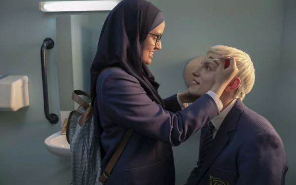 Max Harwood Lauren Patel movie Everybody's Talking About Jamie HD Desktop Wallpaper | Background Image