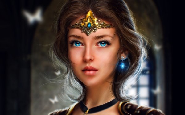Fantasy Women Blue Eyes HD Wallpaper | Background Image