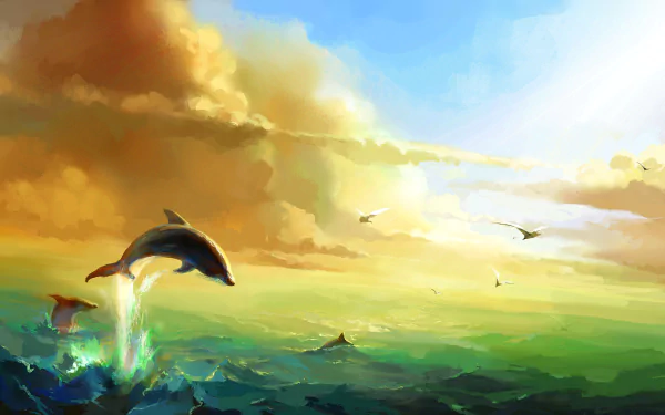 Animal dolphin HD Desktop Wallpaper | Background Image