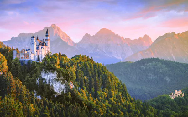 mountain Bavarian Alps Germany castle man made Neuschwanstein Castle HD Desktop Wallpaper | Background Image