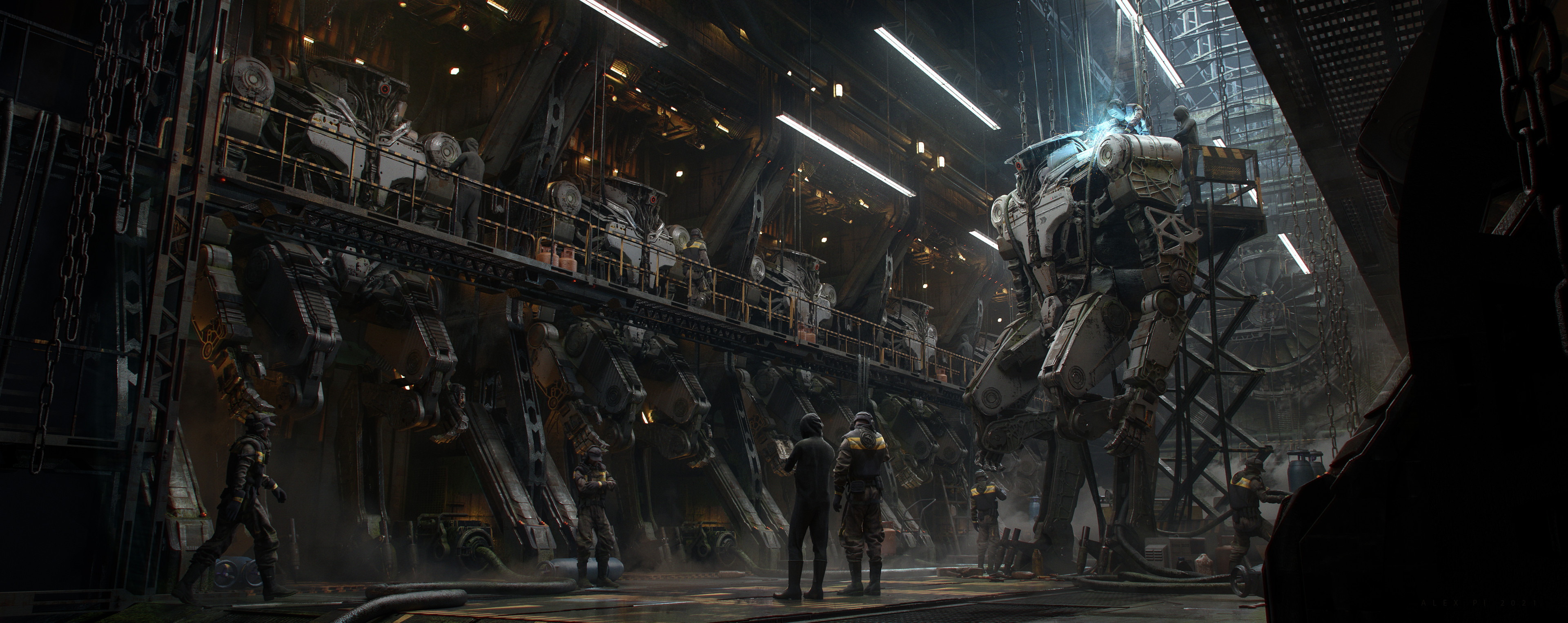 Download Mecha Sci Fi Robot HD Wallpaper