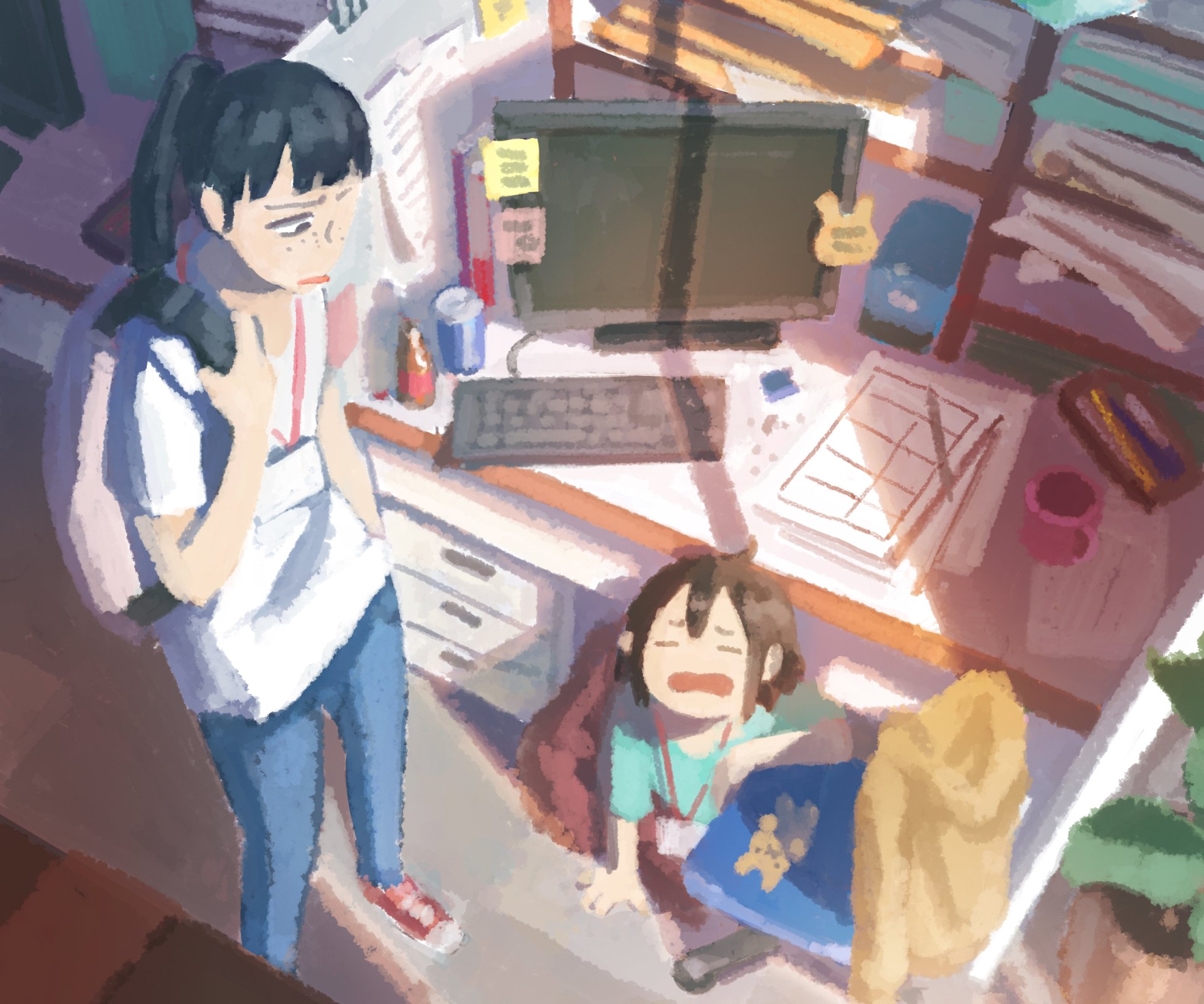 Download Sayaka Kanamori Midori Asakusa Anime Hands Off The Motion Pictures Club! HD Wallpaper