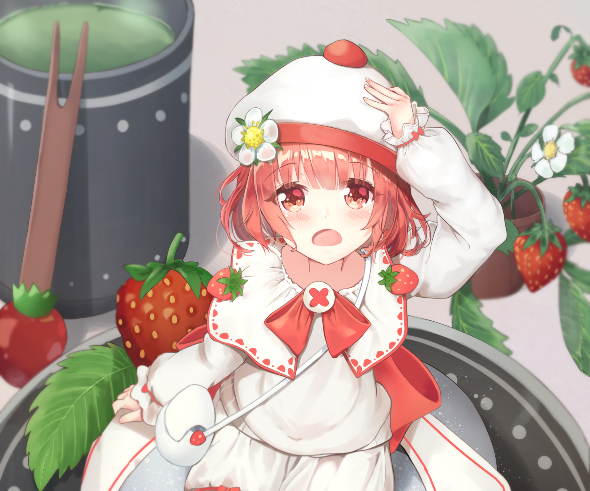 Download Strawberry Daifuku Video Game Food Fantasy HD Wallpaper