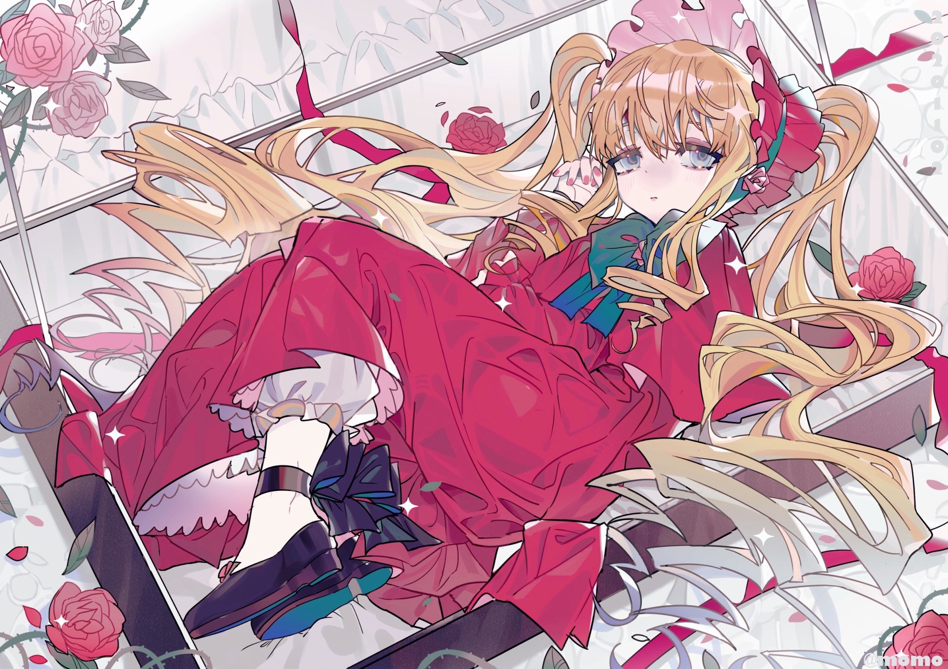 Download Blonde Dress Shinku (Rozen Maiden) Anime Rozen Maiden HD Wallpaper