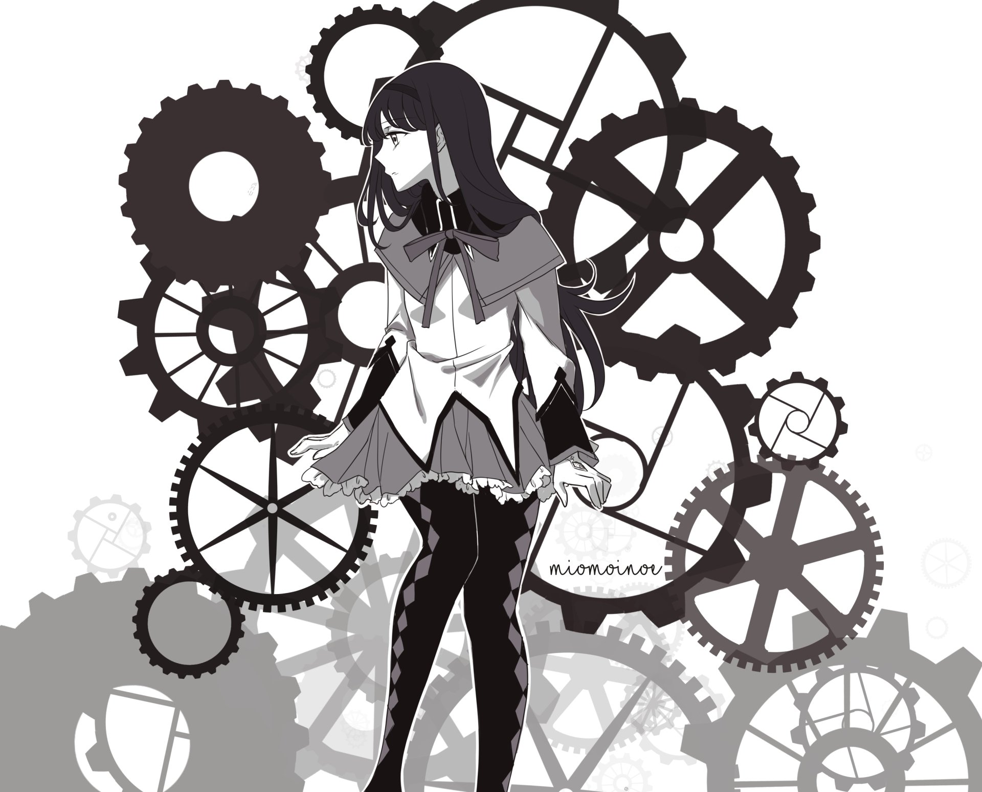 Download Gears Homura Akemi Anime Puella Magi Madoka Magica HD Wallpaper