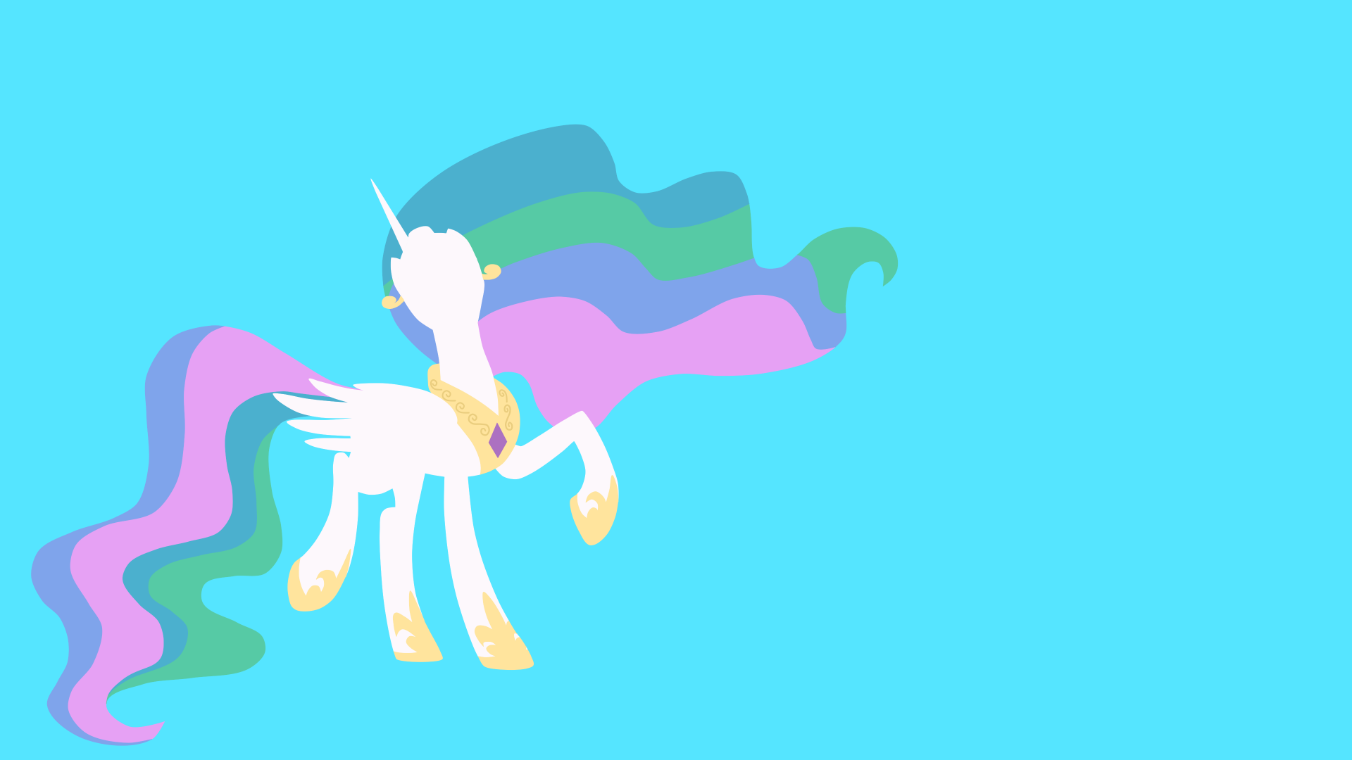 Download Minimalist Princess Celestia TV Show My Little Pony: Friendship Is Magic 4k Ultra HD Wallpaper by toastybrownpotatoes