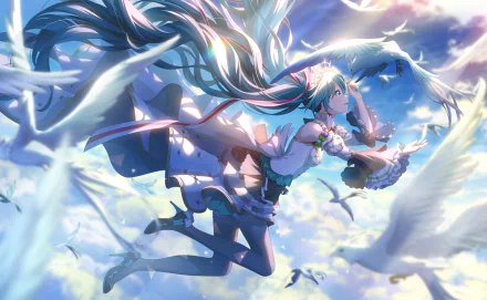 Hatsune Miku video game Project Sekai: Colorful Stage! feat. Hatsune Miku HD Desktop Wallpaper | Background Image