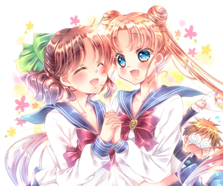 school uniform Usagi Tsukino Naru Osaka Anime Sailor Moon HD Desktop Wallpaper | Background Image