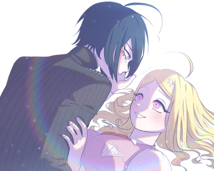 Shuichi Saihara Kaede Akamatsu video game Danganronpa V3: Killing Harmony HD Desktop Wallpaper | Background Image