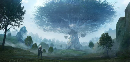 tree video game NieR Replicant HD Desktop Wallpaper | Background Image