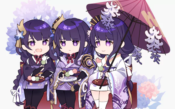 Baal Raiden Shogun (Genshin Impact) Raiden Makoto video game Genshin Impact HD Desktop Wallpaper | Background Image