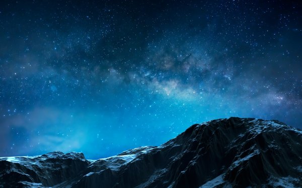 Earth Sky Night Mountain HD Wallpaper | Background Image