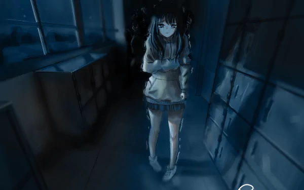 Miko Yotsuya Anime Mieruko-chan HD Desktop Wallpaper | Background Image