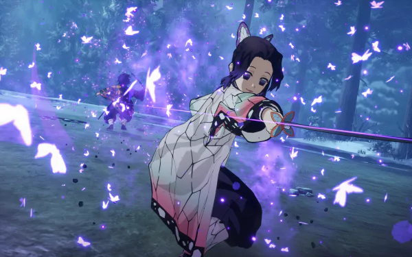 Shinobu Kochou video game Demon Slayer -Kimetsu no Yaiba- The Hinokami Chronicles HD Desktop Wallpaper | Background Image