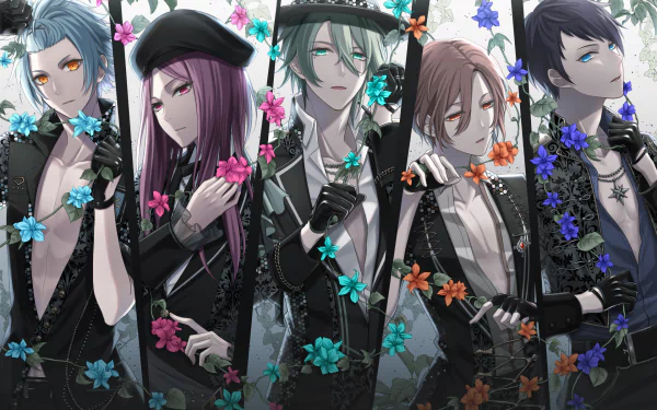 Yakuo (BlackStar) Sinju (BlackStar) Rindou (BlackStar) Menou (BlackStar) Maica (BlackStar) video game BlackStar ~Theater Starless~ HD Desktop Wallpaper | Background Image
