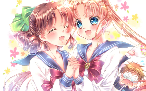 school uniform Usagi Tsukino Naru Osaka Anime Sailor Moon HD Desktop Wallpaper | Background Image
