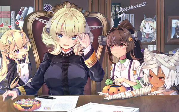 Colorado (KanColle) Iowa (Kancolle) Musashi (Kancolle) Yamato (Kancolle) Anime Kantai Collection HD Desktop Wallpaper | Background Image