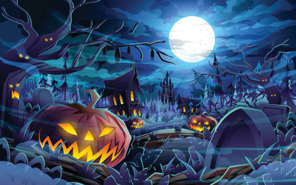 jack-o'-lantern holiday halloween HD Desktop Wallpaper | Background Image