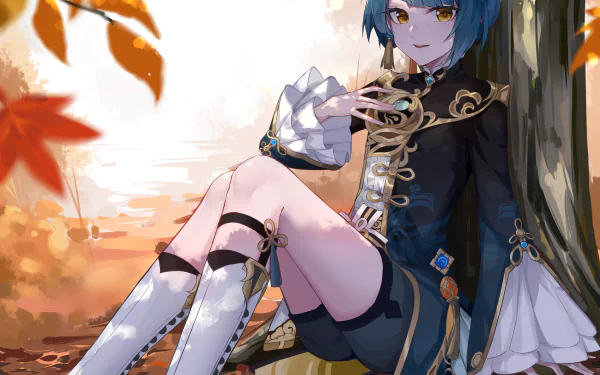 Xingqiu (Genshin Impact) video game Genshin Impact HD Desktop Wallpaper | Background Image