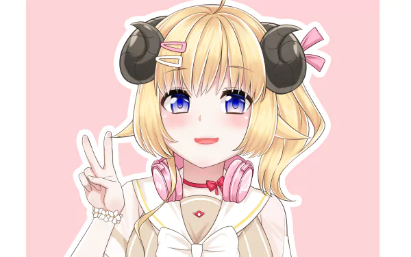 hololive Tsunomaki Watame Anime Virtual Youtuber HD Desktop Wallpaper | Background Image