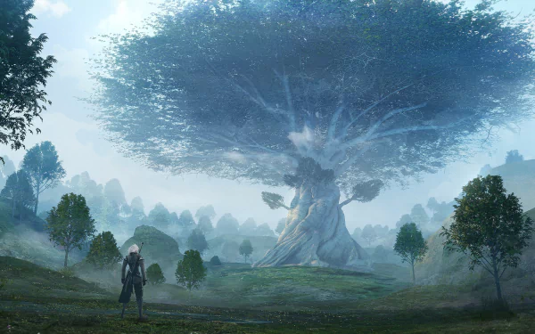 tree video game NieR Replicant HD Desktop Wallpaper | Background Image