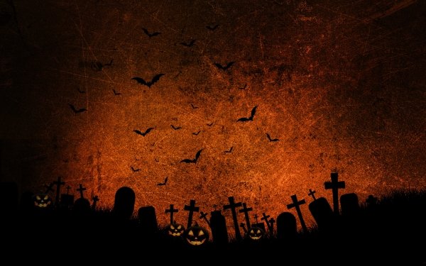 Holiday Halloween Cemetery HD Wallpaper | Background Image