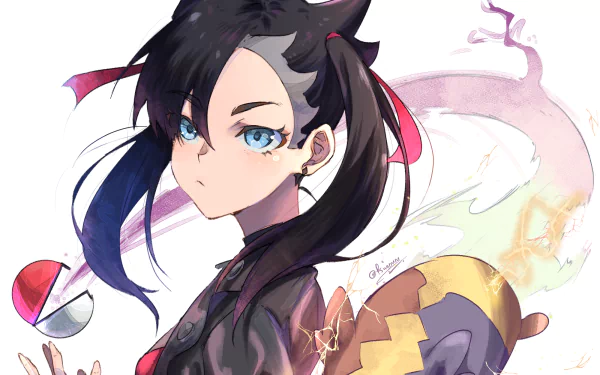 Marnie (Pokémon) Morpeko (Pokémon) video game Pokémon: Sword and Shield HD Desktop Wallpaper | Background Image
