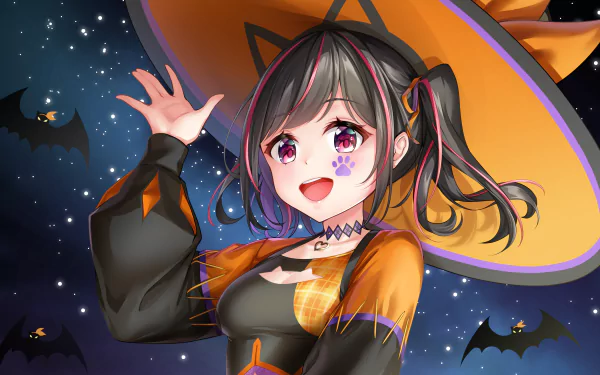 witch hat Anime girl anime girl HD Desktop Wallpaper | Background Image