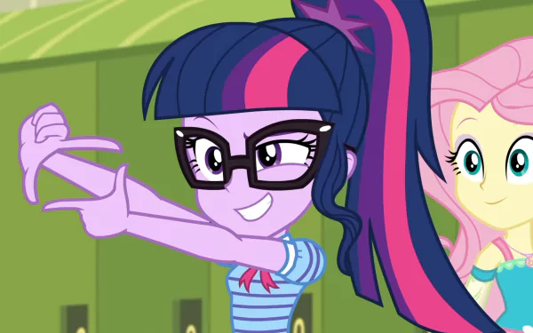 Fluttershy (My Little Pony) Sci-Twi (My Little Pony) TV Show My Little Pony: Equestria Girls HD Desktop Wallpaper | Background Image