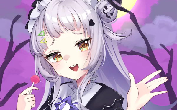 hololive Murasaki Shion Anime Virtual Youtuber HD Desktop Wallpaper | Background Image