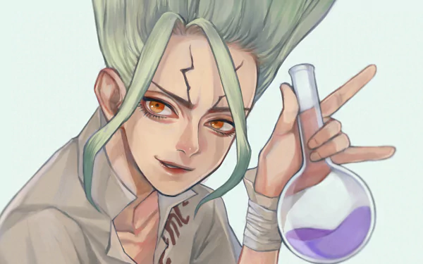 Senku Ishigami Anime Dr. Stone HD Desktop Wallpaper | Background Image